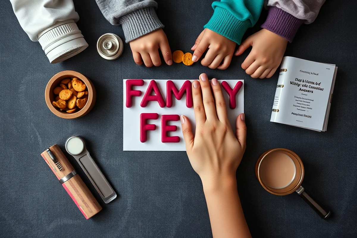 family feud template with questions and answers — Family Feud Template With Questions And Answers (the finished result)